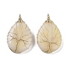 Natural White Jade Dyed Big Pendants KK-F868-30G-02-1