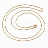 304 Stainless Steel Cable Chains Necklaces NJEW-L450-02G-2