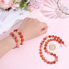2 Strands Natural Red Agate Beads Strands G-DR0001-06-3