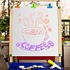 Coffee PET Plastic Hollow Out Drawing Painting Stencils Templates DIY-WH0244-279-5