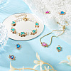 48Pcs 4 Colors Alloy Crystal Rhinestone Connector Charms FIND-SW0001-26-7