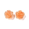 Synthetic Coral 3D Flower Rose Beads CORA-A005-14mm-30-1
