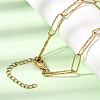 5MM 304 Stainless Steel Textured Paperclip Chain Necklaces for Women Men SA-CBA37BC-20G-1