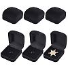 Plastic Cover with Velvet Brooch Packing Boxes VBOX-WH0012-04A-1