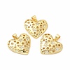 Rack Plating Brass Micro Pave Cubic Zirconia Pendants ZIRC-K089-11G-2