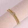 Brass Micro Pave Clear Cubic Zirconia Beads Double Strands Stretch Bracelets for Women FS-WGC7159-09-1