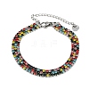 304 Stainless Steel Rhinestone Cup Chain Bracelets for Women BJEW-Z143-23P-01-4