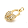 Rack Plating Brass Micro Pave Cubic Zirconia Pendants ZIRC-F142-12E-G-2