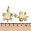 Natural Quartz Crystal & Brass Pendants KK-F887-01G-12-3