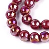 Electroplate Opaque Glass Beads Strands GLAA-T032-P8mm-AB23-3