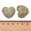 Sparkling Acrylic Heart Beads with Rhinestone Embellishment LS-OACR-NH0001-02B-05-3