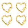 4Pcs Brass Screw Carabiner Lock Charms KK-DC0004-65-1