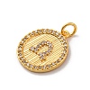 Brass Micro Pave Cubic Zirconia Pendants KK-U033-20G-2