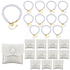 12Pcs Round ABS Plastic Imitation Pearl Bead Bracelets BJEW-OC00004-1