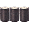 3 Rolls Flat Waxed Polyester Thread String YC-CL0001-02B-1