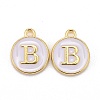 Golden Plated Alloy Charms LS-ENAM-S118-01B-1
