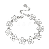 Hollow Hammered 304 Stainless Steel Link Chain Bracelets for Women BJEW-F539-01A-P-3