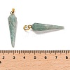 Natural Amazonite Pointed Pendants G-D089-01G-01-3