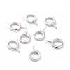 Anti-Tarnish Rhodium Plated 925 Sterling Silver Screw Eye Peg Bails STER-D035-42P-1