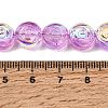 Electroplate Baking Paint Transparent Glass Beads Strands GL-CBA2ED2-05C-4