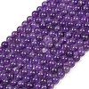 Natural Amethyst Beads Strands G-A274-C01-6mm-03-1