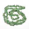 Natural Green Aventurine Chip Bead Strands G-M205-10B-2