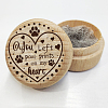 Beech Wooden Engraved My First Curl Box CON-WH0121-001-1