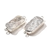 Natural Dyed Quartz Crystal Links Connector Charms G-K189-02S-02-2