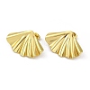 PVD Vacuum Plating 201 Stainless Steel Fan Stud Earrings for Women EJEW-F345-09G-1