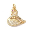 Rack Plating Brass Micro Pave Cubic Zirconia Pendants KK-K377-31G-1