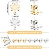 Unicraftale 80Pcs 2 Colors 201 Stainless Steel Stud Earrings Findings with 304 Stainless Steel Pin and Loop STAS-UN0035-57-4