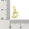 Letter Brass Micro Pave Clear Cubic Zirconia Pendants KK-K354-06G-Q-3