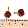 Brass Resin Pendants KK-B139-16G-01-3
