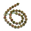 Natural Unakite Beads Strands G-I376-A59-01-2