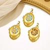 Brass Enamel Locket Pendants KK-F923-03C-G-1