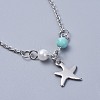 304 Stainless Steel Charm Anklets AJEW-AN00265-3