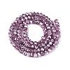 Transparent Electroplate Glass Beads Strands EGLA-Q131-01A-05-2
