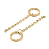 Ion Plating(IP) 304 Stainless Steel Split Key Ring Clasps LS-STAS-L226-009A-G-2