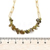 Natural Larvikite Chip Beaded Necklaces NJEW-C070-04G-02-3