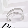 304 Stainless Steel Cuff Bangles for Women BJEW-B108-02P-3