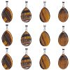 Unicraftale 16Pcs Natural Tiger Eye Pendants G-UN0001-05-1