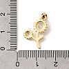 Brass Micro Pave Cubic Zirconia Pendants KK-D408-09KCG-3