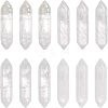 Olycraft 12Pcs Faceted Natural Quartz Crystal Double Terminated Points G-OC0002-58-1