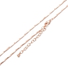 Brass Bar Link Chain Necklaces NJEW-K123-01RG-1