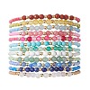 12Pcs Glass Seed Bead & Natural Mixed Gemstone Beads Bracelets for Women BJEW-MZ00311-3