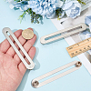 4Pcs 304 Stainless Steel & Brass Brooches JEWB-CP00001-3