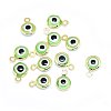 Handmade Evil Eye Lampwork Charms KK-F764-13G-03-2