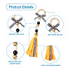 Crafans 4Pcs 2 Style Senior Year Theme Woolen Yarn Tassels Pendant Decorations HJEW-CF0001-18-4