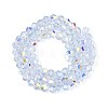 Transparent Glass Beads Strands EGLA-N021-4mm-01-2