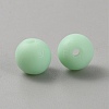 Acrylic Frosted Round Beads FACR-WH0001-06A-15-2
